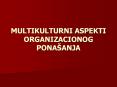MULTIKULTURNI ASPEKTI ORGANIZACIONOG PONA PowerPoint PPT Presentation