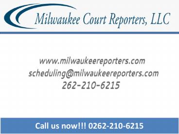Court reporting milwaukee