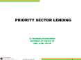 PRIORITY SECTOR LENDING PowerPoint PPT Presentation