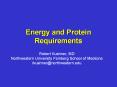 Energy and Protein Requirements PowerPoint PPT Presentation