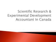 Scientific Research & Experimental Development Accountant In Canada