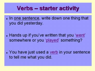 Verbs 