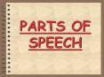 PARTS OF SPEECH PowerPoint PPT Presentation