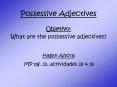 Possessive Adjectives PowerPoint PPT Presentation