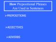 How Prepositional Phrases Are Used in Sentences PowerPoint PPT Presentation