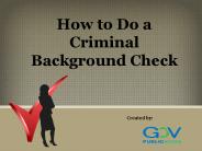 How to Do a Criminal Background Check