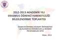 2012-2013 AKADEMIK YILI ERASMUS  PowerPoint PPT Presentation