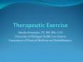 Therapeutic Exercise PowerPoint PPT Presentation