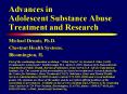 Advances in Adolescent Substance Abuse Treatment and Research PowerPoint PPT Presentation