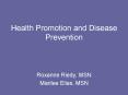 Health Promotion and Disease Prevention PowerPoint PPT Presentation