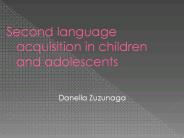 Second language acquisition in children and adolescents