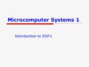 Microcomputer Systems 1 PowerPoint PPT Presentation