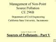 Management of Non-Point Source Pollution CE 296B PowerPoint PPT Presentation