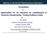 Meeting of US India ICT Working Group, Washington