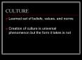 CULTURE PowerPoint PPT Presentation