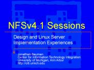 NFSv4.1 Sessions