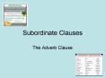 Subordinate Clauses PowerPoint PPT Presentation