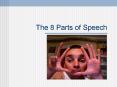 The 8 Parts of Speech PowerPoint PPT Presentation