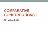 Comparative Constructions II