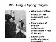 1968 Prague Spring: Origins
