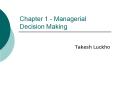 Chapter 1 - Managerial Decision Making PowerPoint PPT Presentation