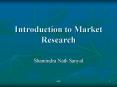 Introduction to Market Research PowerPoint PPT Presentation
