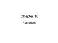 Fasteners PowerPoint PPT Presentation