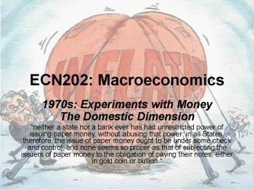 ECN202: Macroeconomics