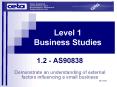 Level 1 Business Studies PowerPoint PPT Presentation