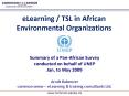 eLearning / TSL in African Environmental Organizations PowerPoint PPT Presentation