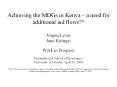 Achieving the MDGs in Kenya  PowerPoint PPT Presentation