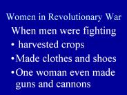 Women in Revolutionary War