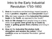 Intro to the Early Industrial Revolution 1793-1850
