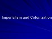 Imperialism and Colonization