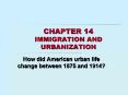 CHAPTER 14 IMMIGRATION AND URBANIZATION PowerPoint PPT Presentation