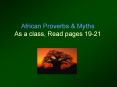 African Proverbs PowerPoint PPT Presentation