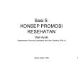 Sesi 5: KONSEP PROMOSI KESEHATAN PowerPoint PPT Presentation