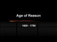 Age of Reason PowerPoint PPT Presentation