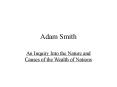 Adam Smith PowerPoint PPT Presentation