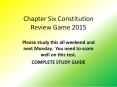 Chapter Six Constitution Review Game 2015 PowerPoint PPT Presentation