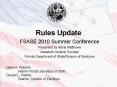 Rules Update PowerPoint PPT Presentation