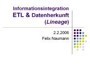 Informationsintegration ETL