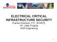 Electrical Critical Infrastructure Security Charles Hookham, P.E., M.ASCE, VP, Utility Projects HDR Engineering PowerPoint PPT Presentation