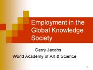 Employment in the Global Knowledge Society
