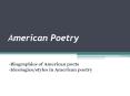 American Poetry PowerPoint PPT Presentation