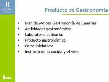 Producto vs Gastronom