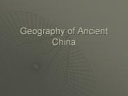 Geography of Ancient China