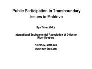 Public Participation in Transboundary issues in Moldova