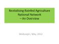 Revitalising Rainfed Agriculture National Network  PowerPoint PPT Presentation