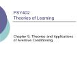 PSY402 Theories of Learning PowerPoint PPT Presentation